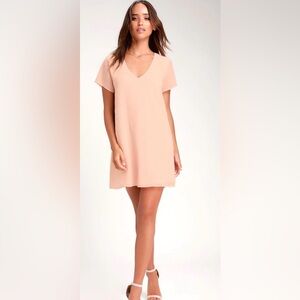 Lulu's‎ Blush V-Neck Dress